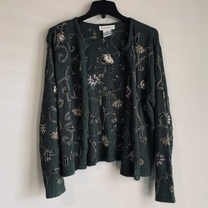 Vintage Cottagecore Embroidered Oversized Cardigan